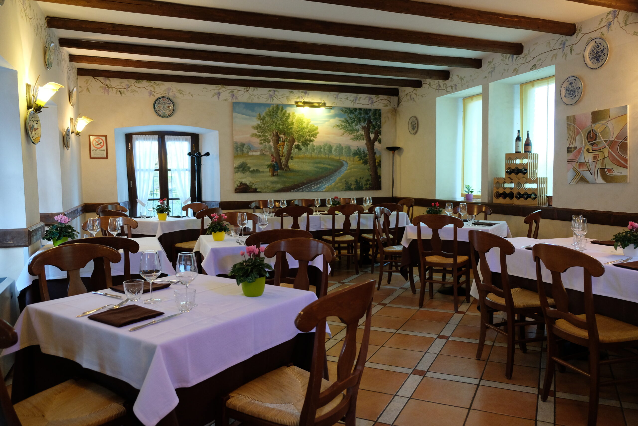 La sala del ristorante